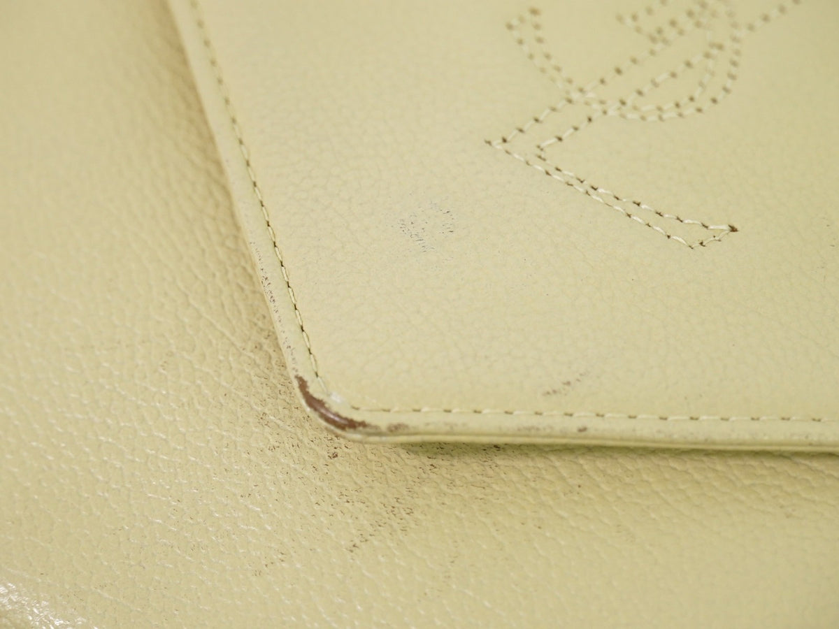Saint Laurent Uptown Leather Beige Leather Crossbody Bag Bag (Pre-Owned)