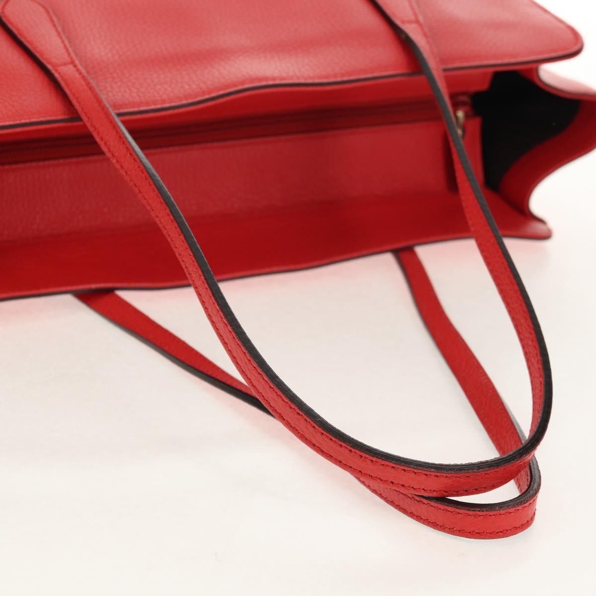 Gucci Grand Prix Interlocking Gg Grainy Leather Red Leather Tote Bag Bag (Pre-Owned)