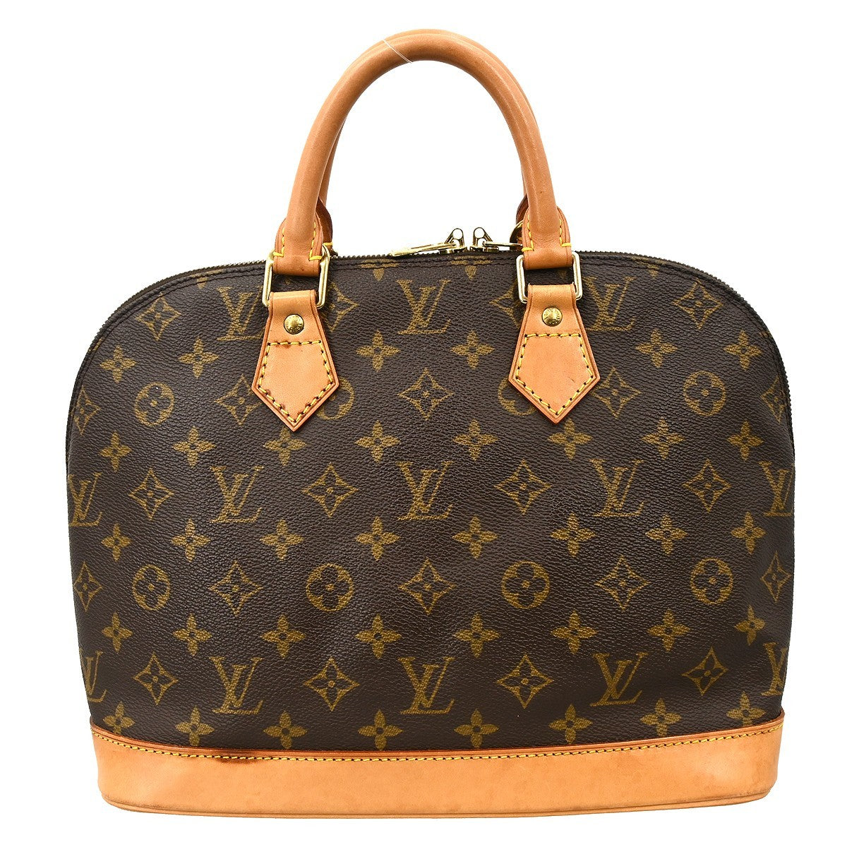 Louis Vuitton Alma Monogram Brown Canvas Handbag (Pre-Owned)