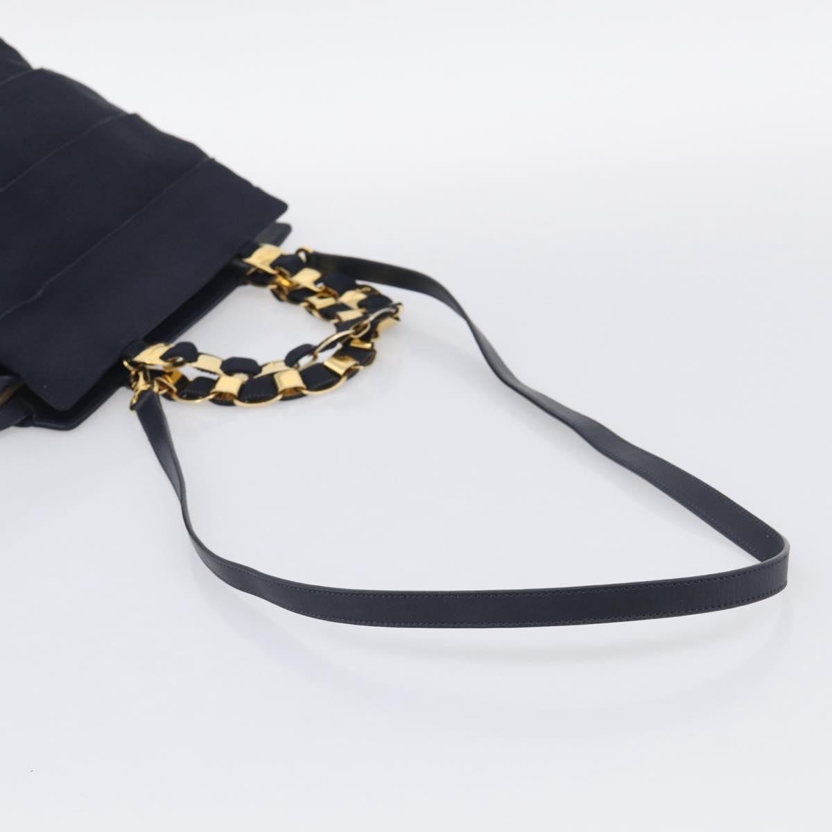 Salvatore Ferragamo Vala Canvas Navy Canvas Shoulder Bag Bag (Pre-Owned)