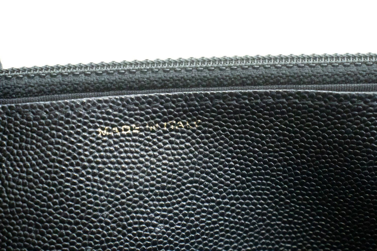 Chanel Boy Wallet On Chain Quilted Caviar Black Calfskin Wallets Accessory (Pre-Owned)