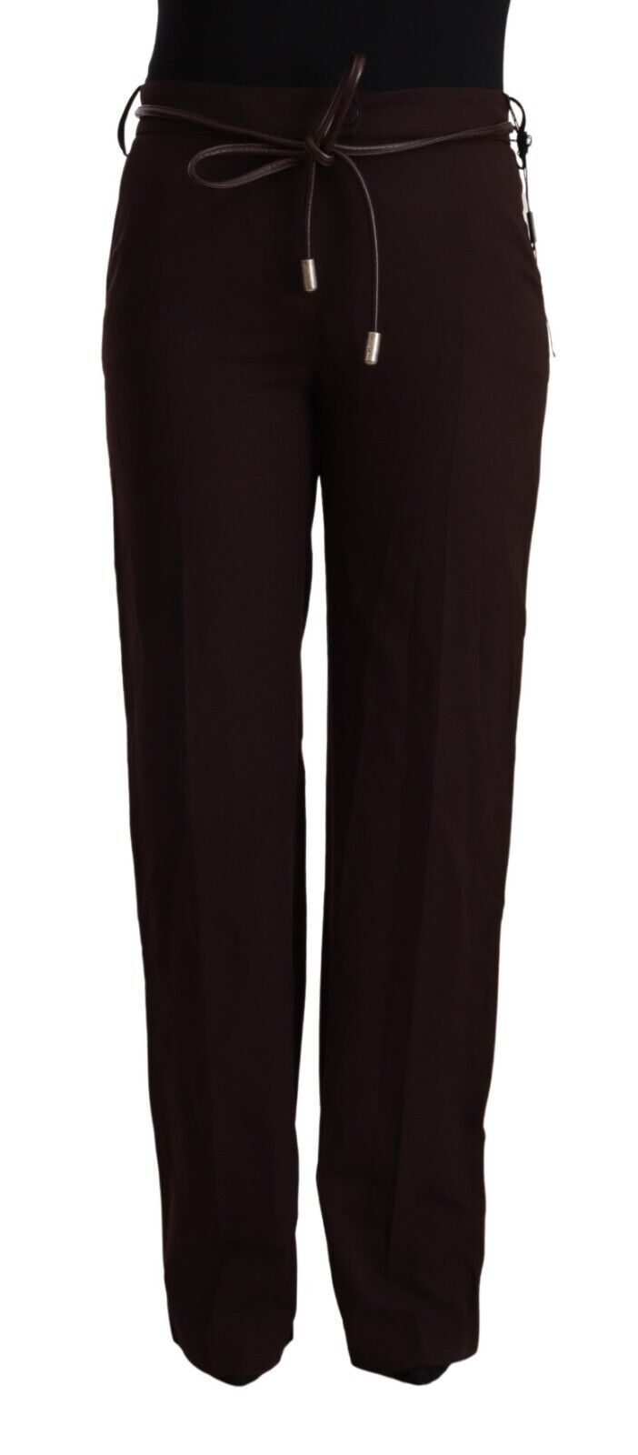 Patrizia Pepe Black High Waist Straight Formal Women's Pants