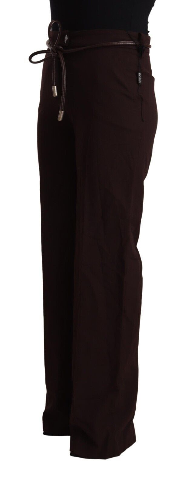 Patrizia Pepe Black High Waist Straight Formal Women's Pants