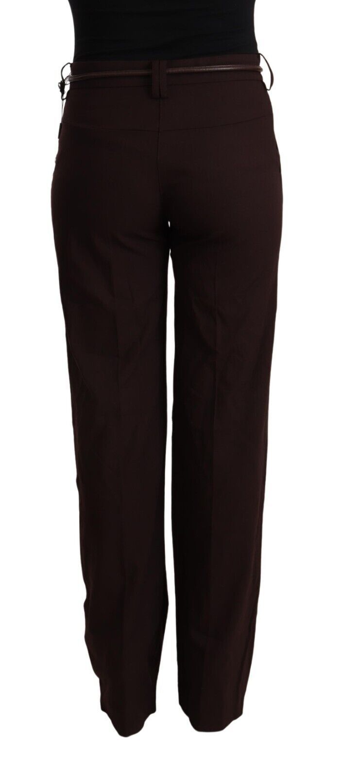 Patrizia Pepe Black High Waist Straight Formal Women's Pants