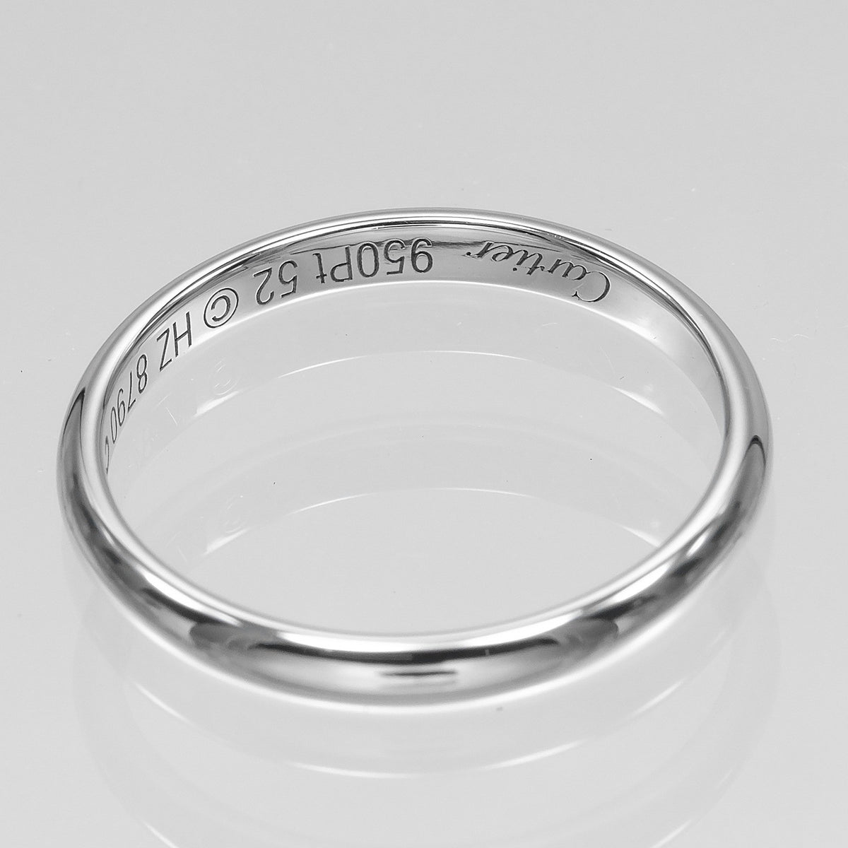 Cartier 1895 Wedding Band Platinum Silver Platinum Ring Jewelry (Pre-Owned)