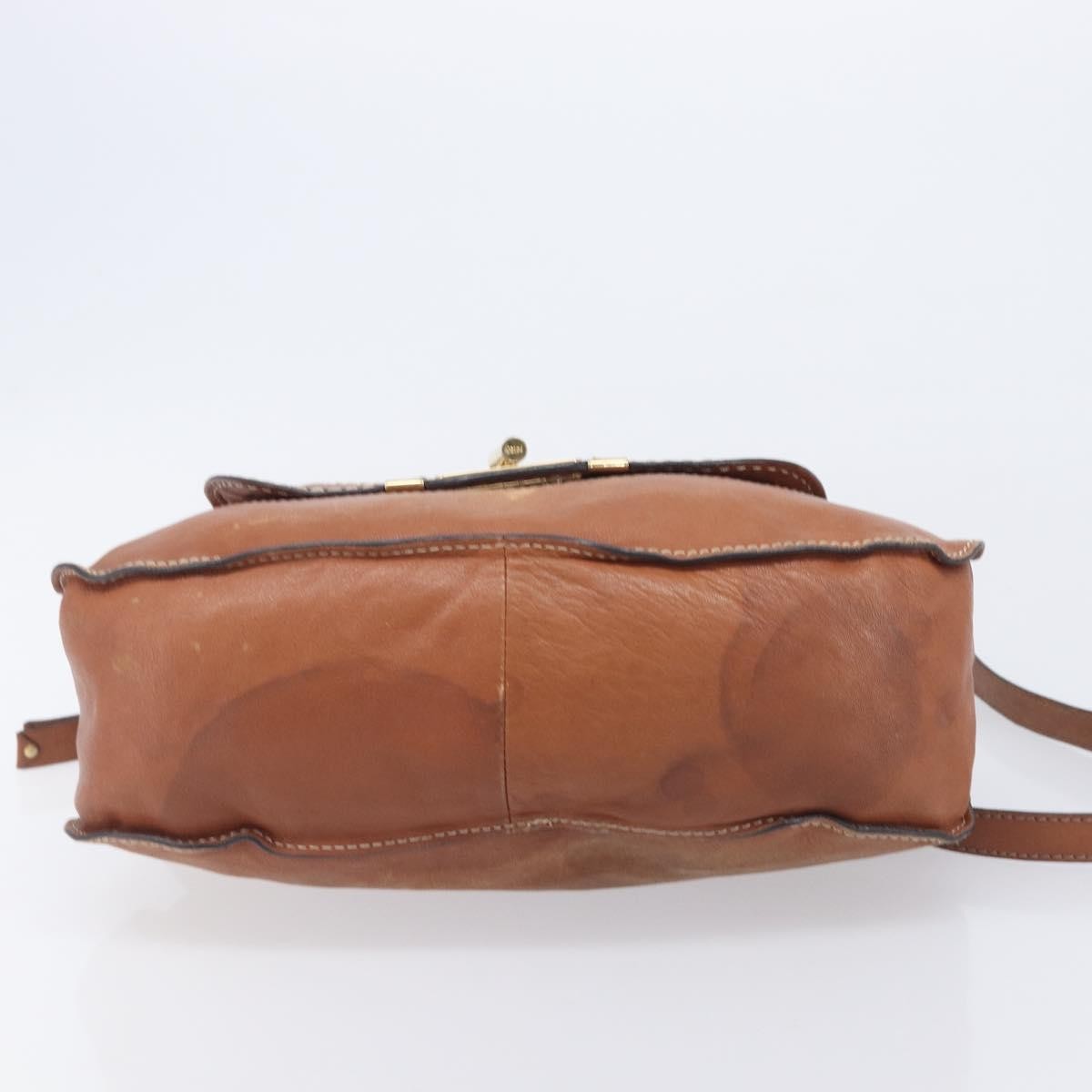 Chloe Marcie Satchel Leather Brown Leather Handbag (Pre-Owned)