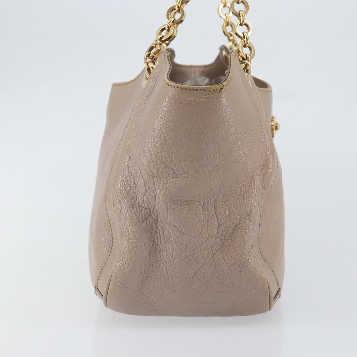 Salvatore Ferragamo Gancini Leather Pink Leather Handbag (Pre-Owned)