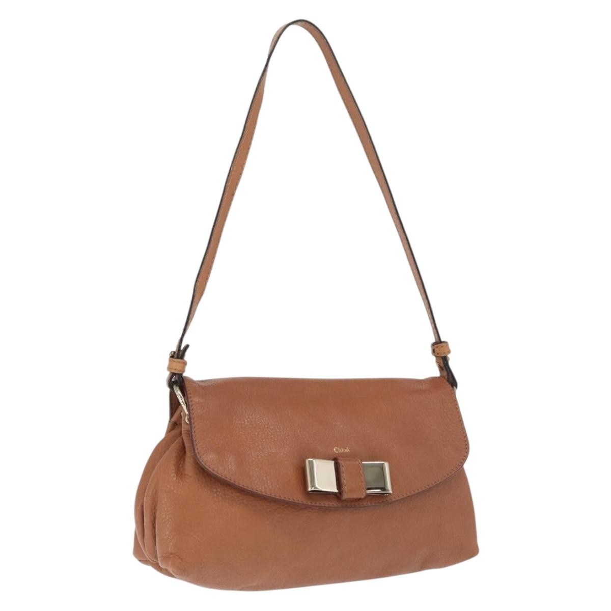 Chloe Lily Leather Brown Leather Shoulder Bag Bag (Pre-Owned)