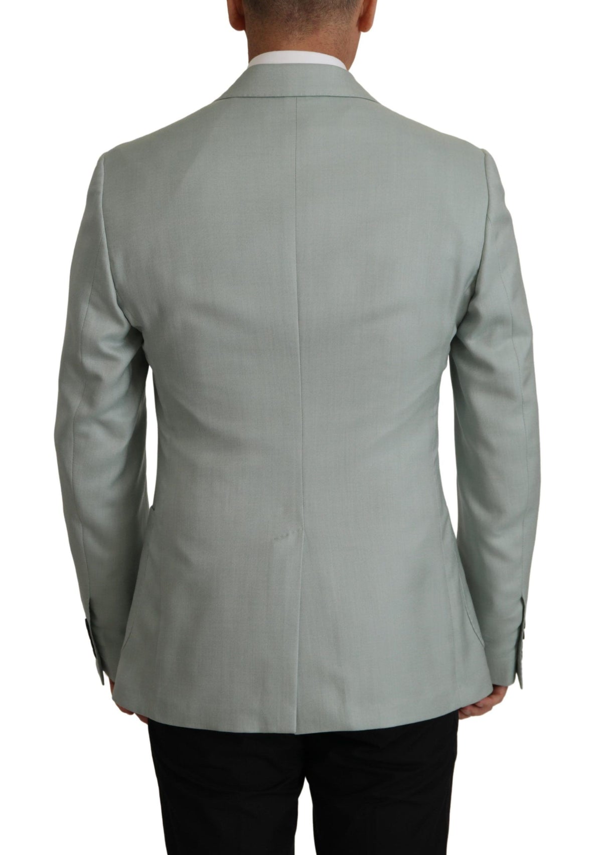 Dolce & Gabbana Light Green Cashmere Silk Men's Blazer