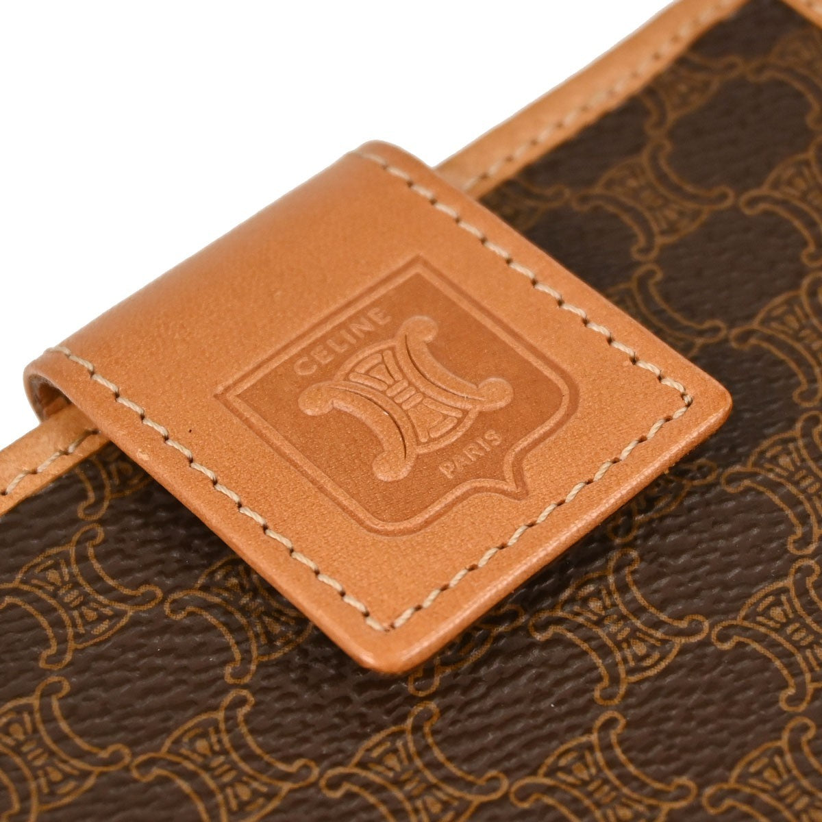 Celine Bifold Triomphe Coated Canvas Brown Pvc Wallets Accessory (Pre-Owned)