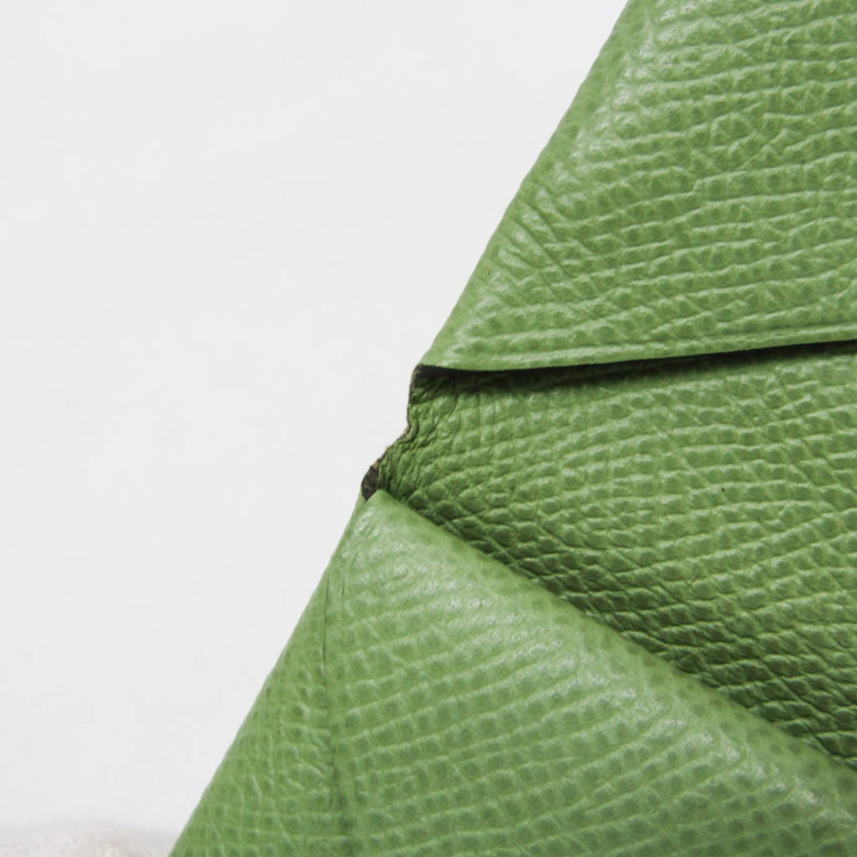 Hermes Calvi Duo Card Holder Epsom Green Leather Card Holders Accessory (Pre-Owned)