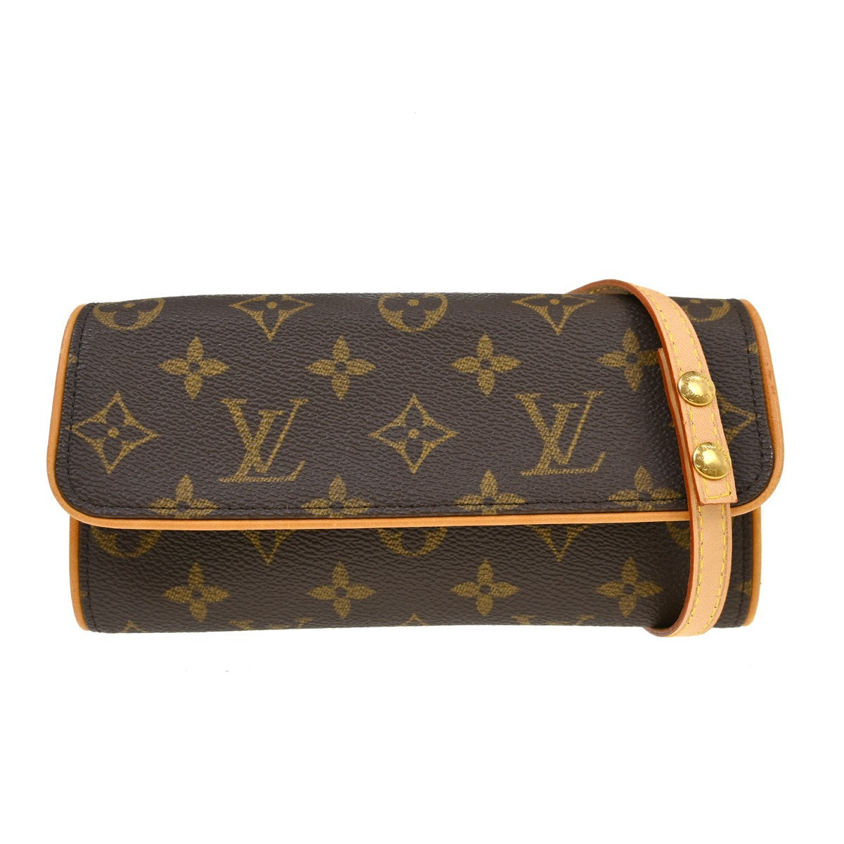 Louis Vuitton Twin Monogram Canvas Brown Canvas Clutche & Pouche Bag (Pre-Owned)