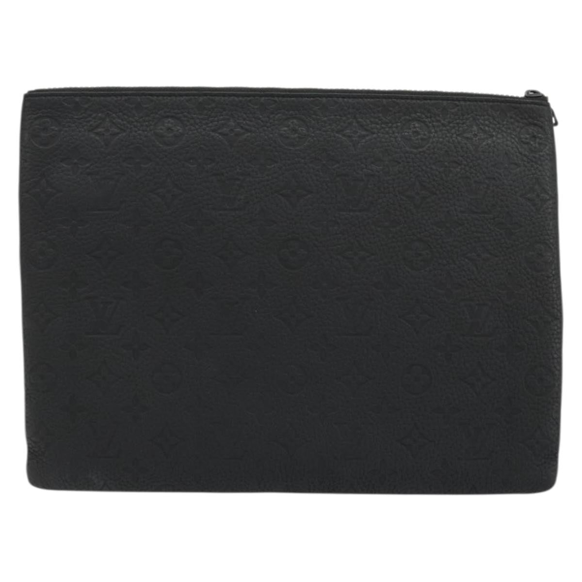 Louis Vuitton Lv Friends A4 Printed Monogram Taurillon Leather Black Canvas Clutche & Pouche Bag (Pre-Owned)