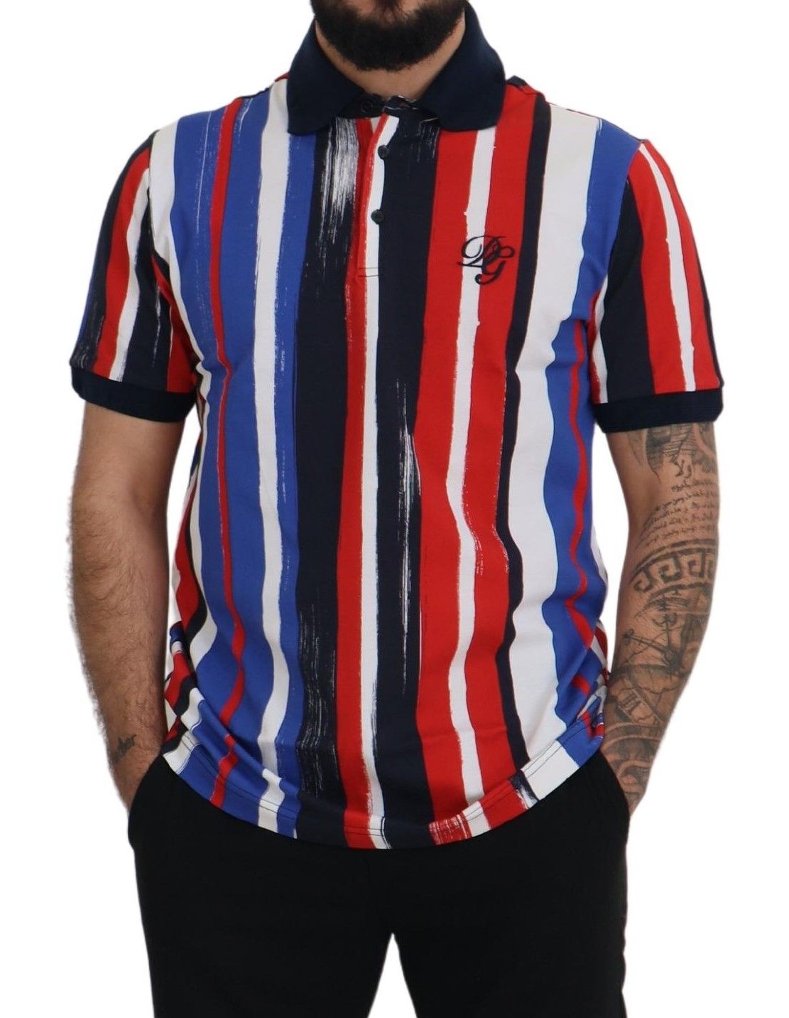 Dolce & Gabbana Multicolor Cotton Polo Top Men's T-shirt