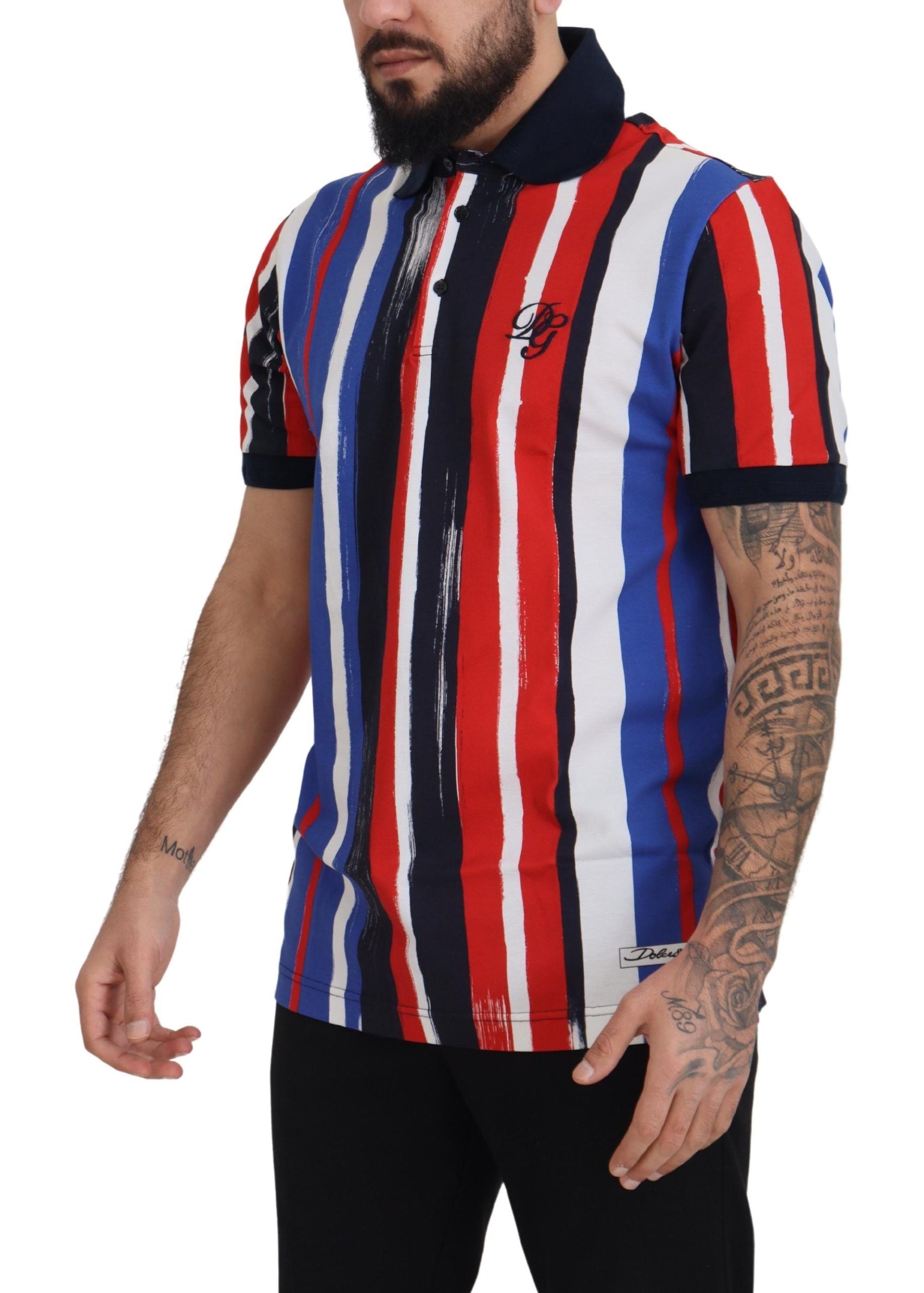 Dolce & Gabbana Multicolor Cotton Polo Top Men's T-shirt