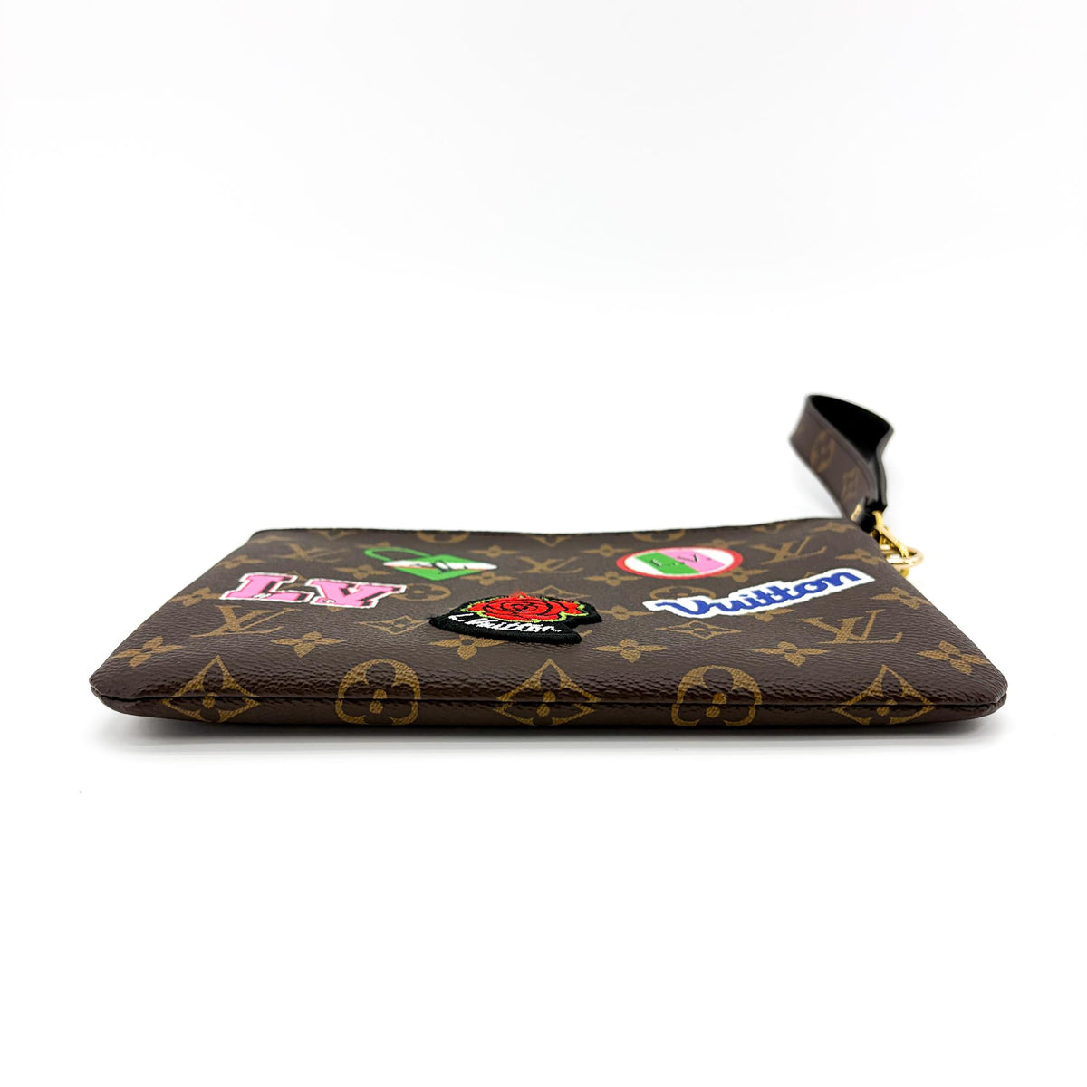 Louis Vuitton City Pouch Limited Edition Patches Monogram Canvas Brown Canvas Clutche & Pouche Bag (Pre-Owned)