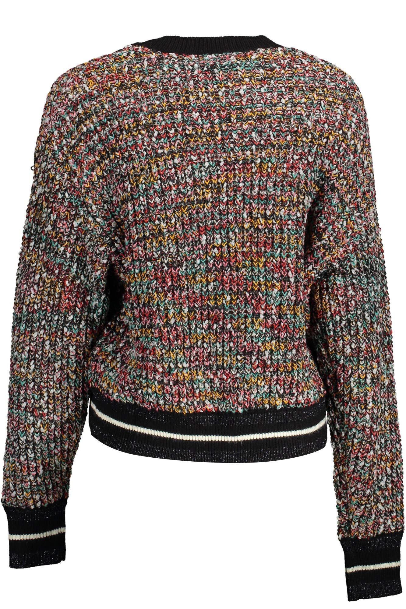 Desigual Enigmatic Black Sweater with Contrasting Women's Details