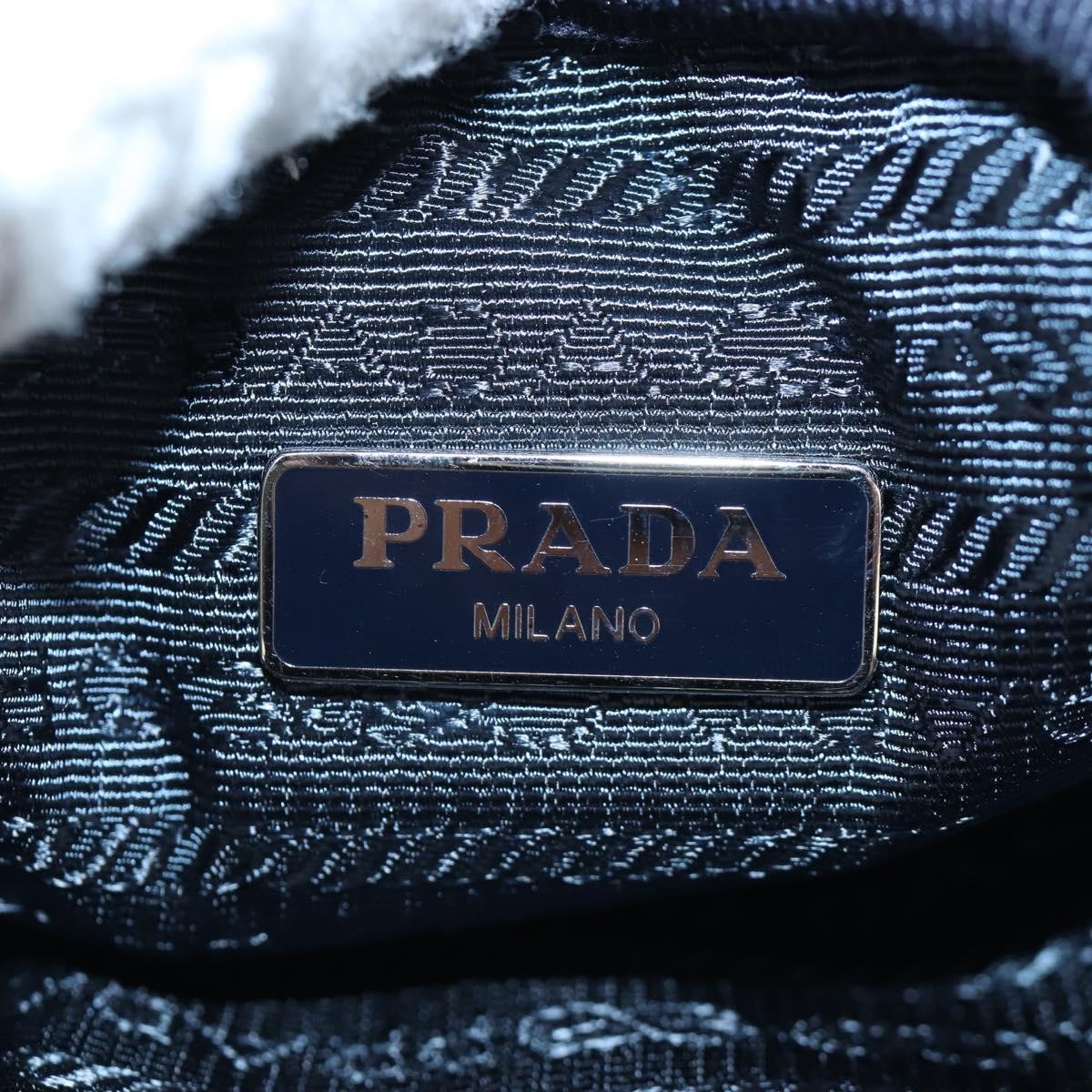 Prada Vintage Tessuto Blue Nylon Shoulder Bag Bag (Pre-Owned)