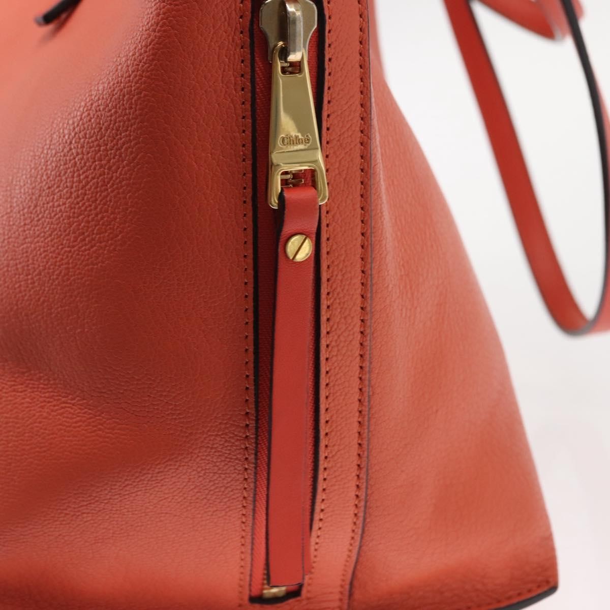 Chloe Dilan Tote Leather Pink Leather Tote Bag Bag (Pre-Owned)