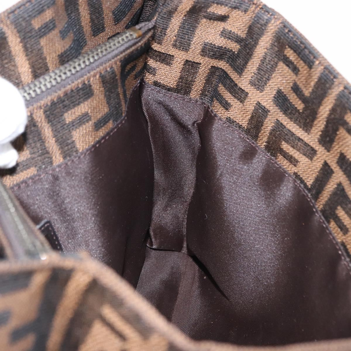 Fendi Vintage Open Tote Zucca Canvas Brown Canvas Tote Bag Bag (Pre-Owned)