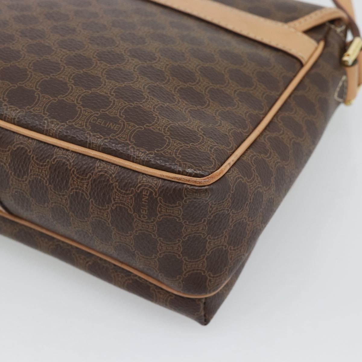 Celine Macadam Canvas Brown Canvas Shoulder Bag Bag (Pre-Owned)
