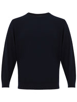 Colombo Elegant Blue Wool Round Neck Men's Sweater