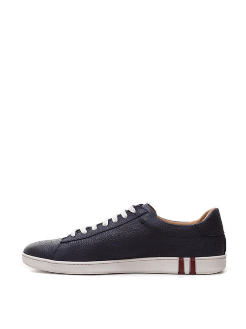Bally Elegance in Every Step: Blue Leather Men's Sneakers