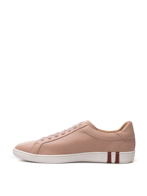 Bally Elegant Pink Leather Lace-Up Women's Sneakers