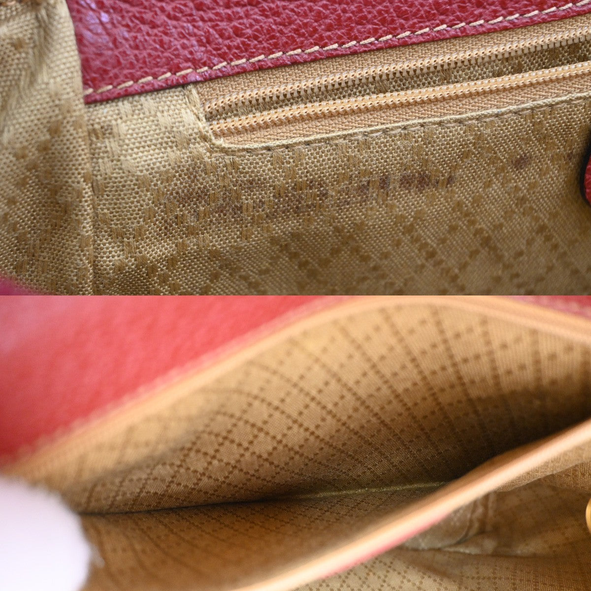Gucci Vintage Backpack Suede Red Suede Backpack Bag (Pre-Owned)