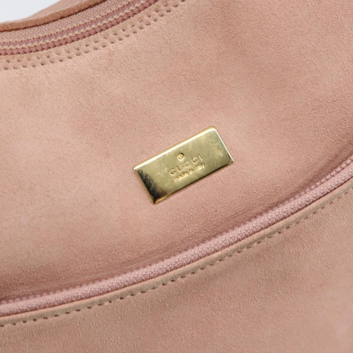 Gucci Vintage Suede Pink Suede Handbag (Pre-Owned)