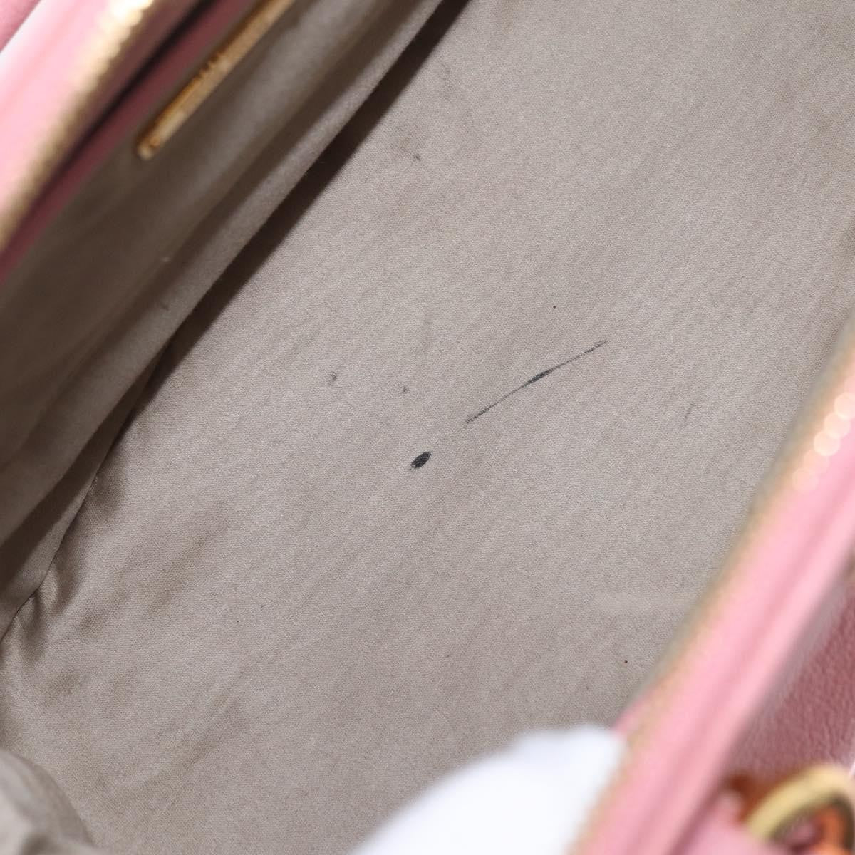 Miu Miu Madras Bowler Leather Pink Leather Handbag (Pre-Owned)