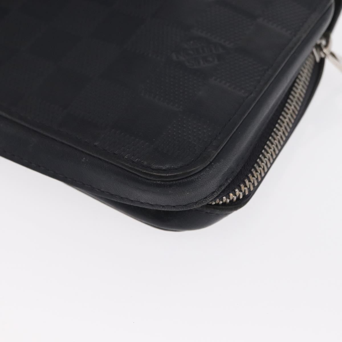 Louis Vuitton Zippy Xl Damier Leather Black Leather Wallets Accessory (Pre-Owned)
