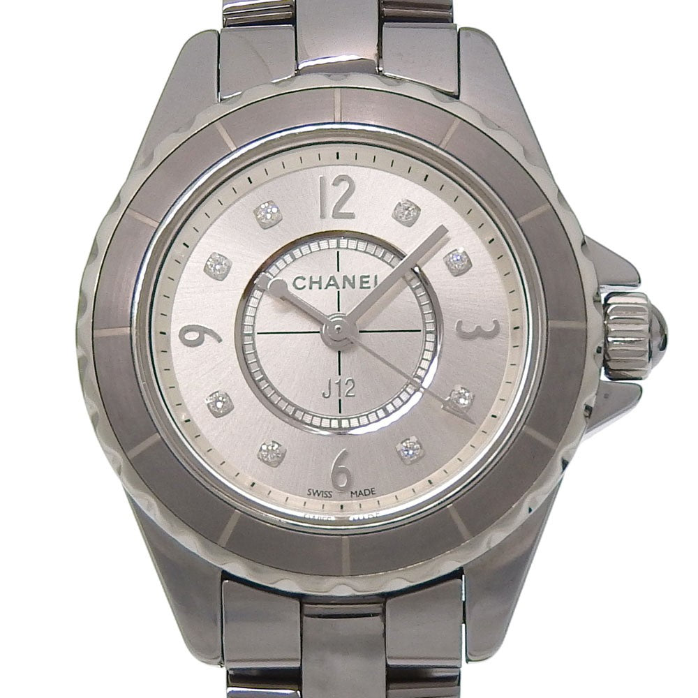 Chanel J12 Chromatic Quartz Ceramic And Stainless Steel Wit Diamond Markers Watch (Pre-Owned)