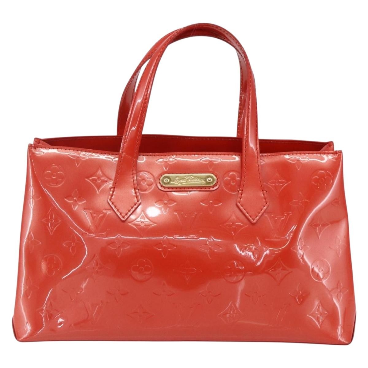 Louis Vuitton Wilshire Monogram Vernis Orange Patent_Leather Tote Bag Bag (Pre-Owned)