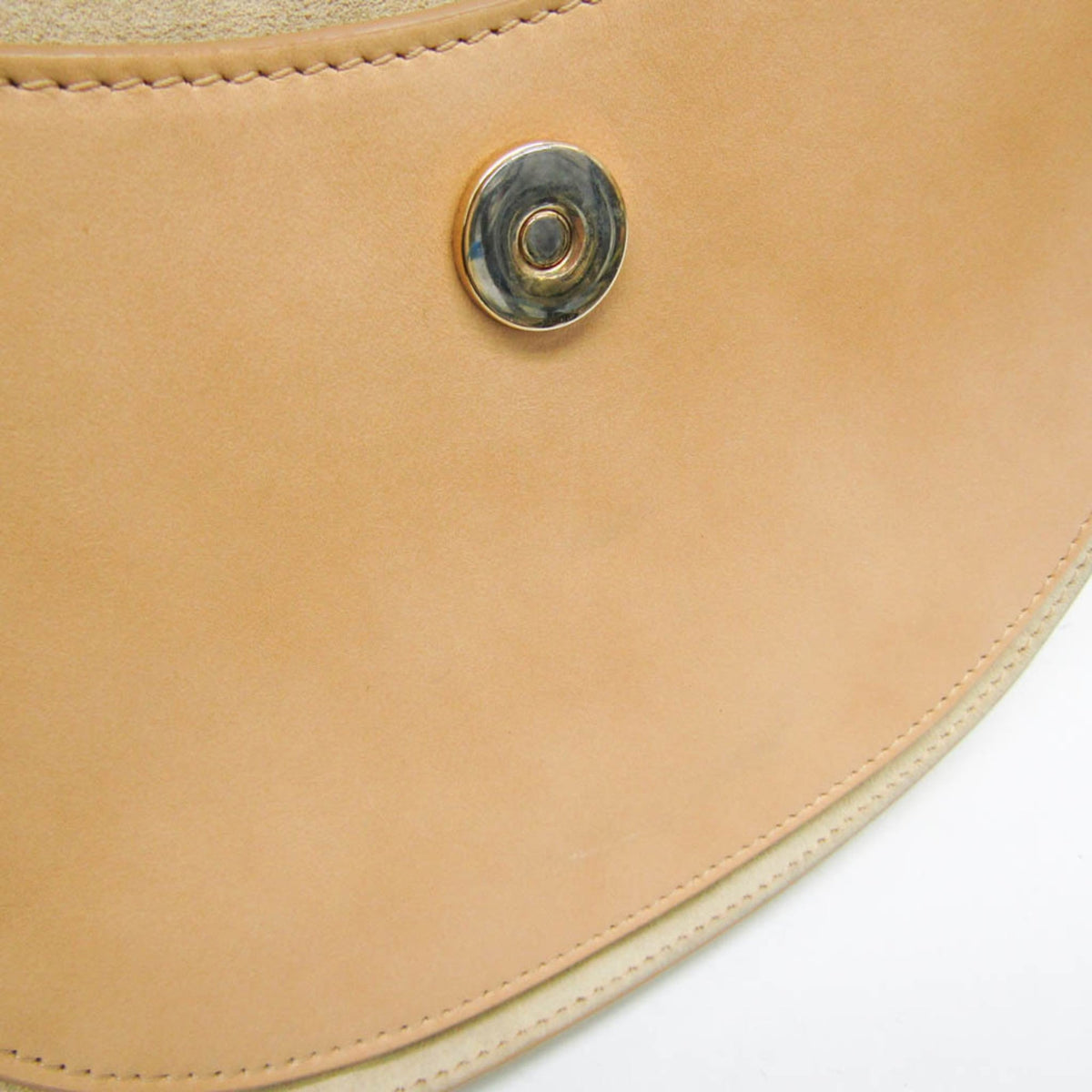 Chloe Tess Suede With Leather Beige Leather Handbag (Pre-Owned)
