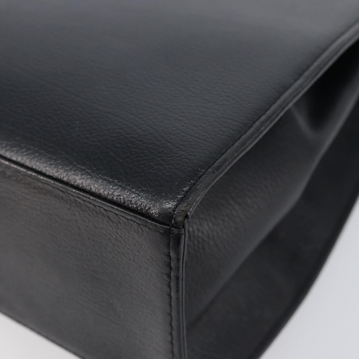 Saint Laurent Handbag Leather Black Leather Handbag (Pre-Owned)