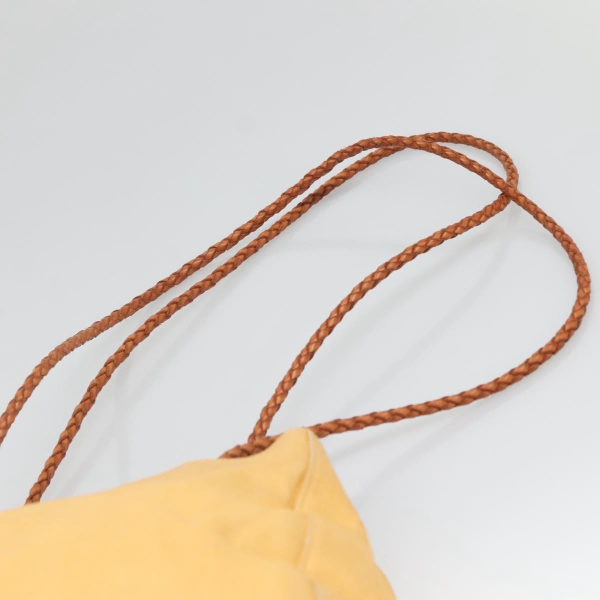 Versace Medusa Canvas Yellow Canvas Shoulder Bag Bag (Pre-Owned)