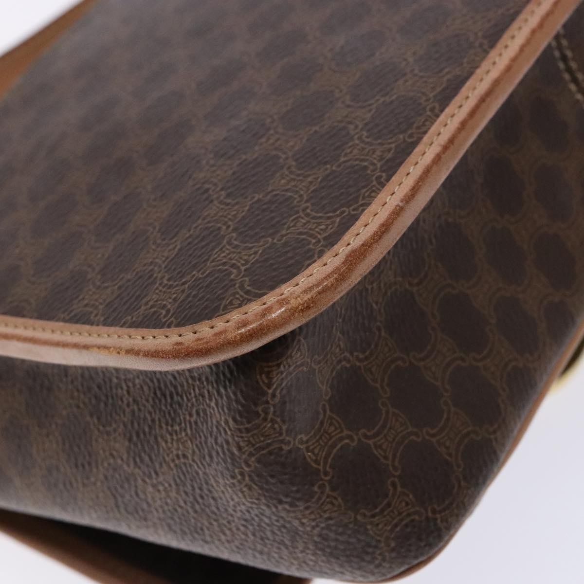 Celine Vintage Macadam Canvas Brown Canvas Bag (Pre-Owned)