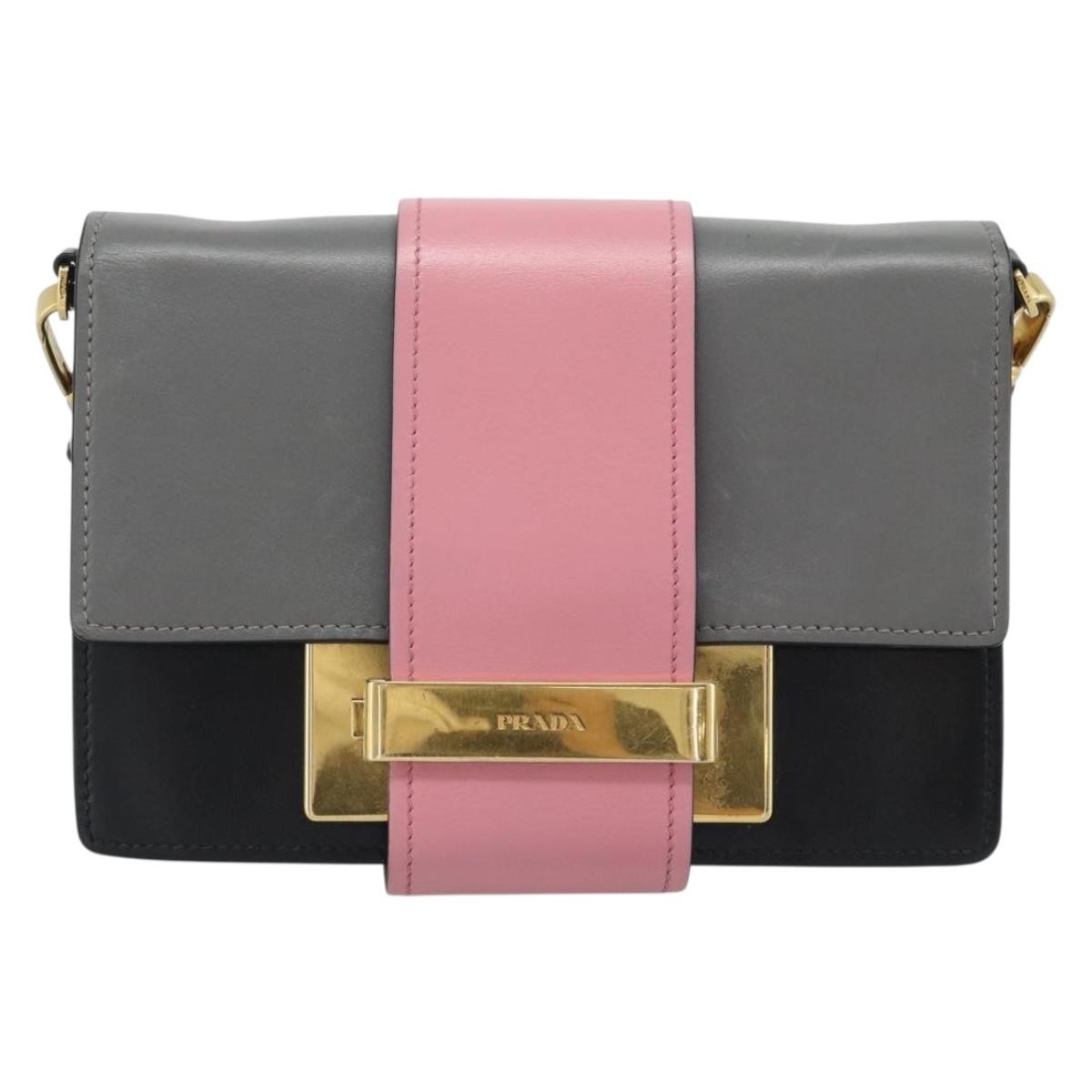 Prada Metal Ribbon City Calfskin Multicolour Leather Shoulder Bag Bag (Pre-Owned)
