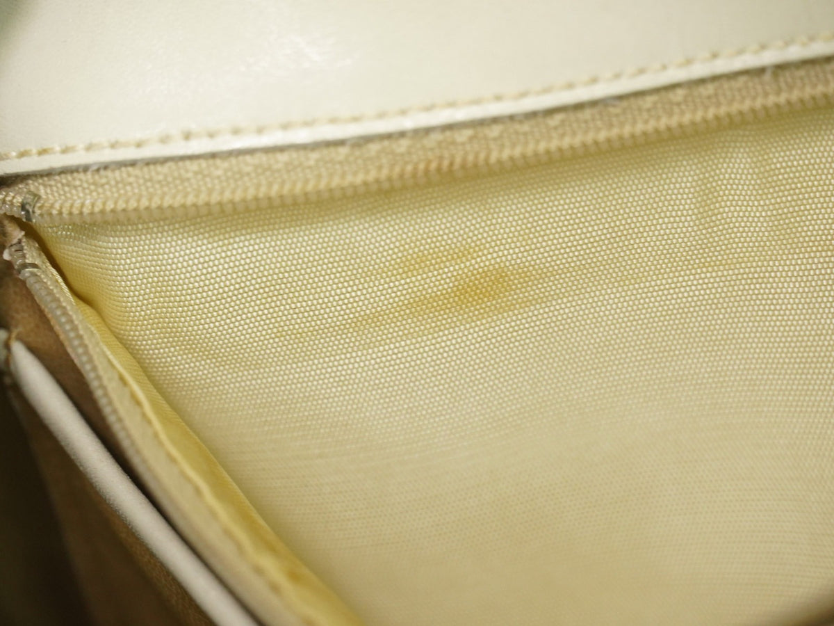 Celine Flap Shoulder Leather Beige Leather Shoulder Bag Bag (Pre-Owned)