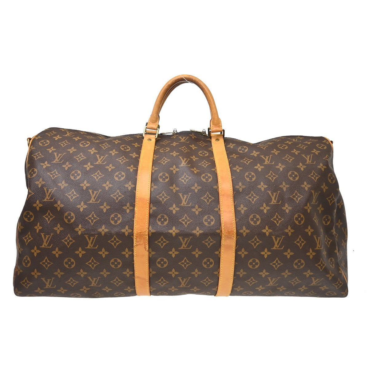 Louis Vuitton Keepall Bandouliere Monogram Canvas Brown Canvas Travel Bag Bag (Pre-Owned)