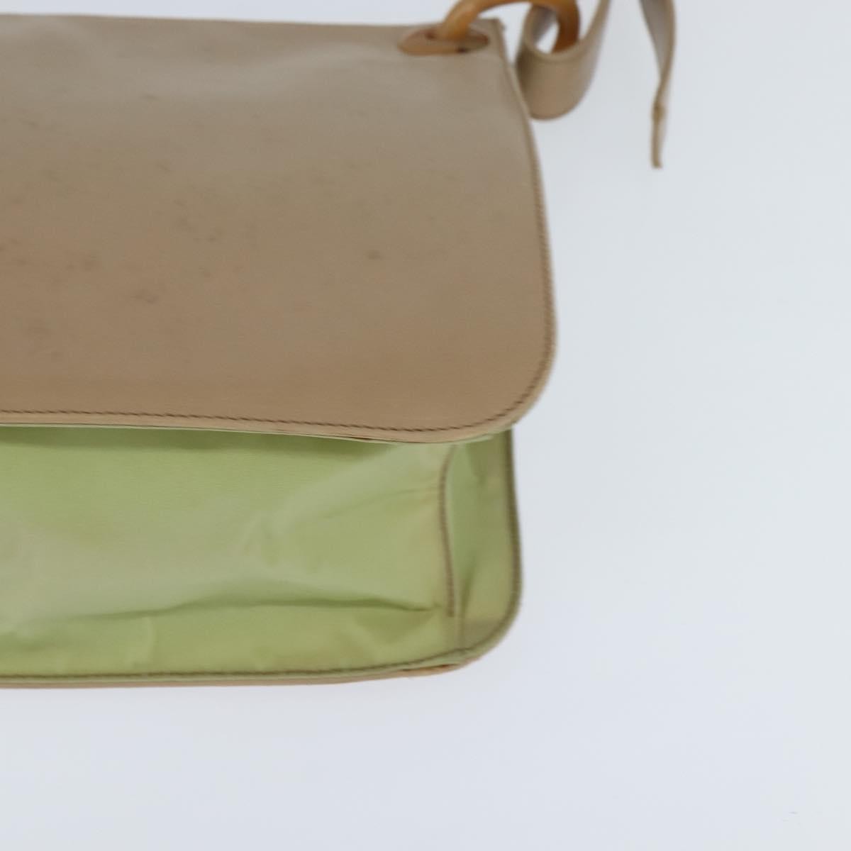 Prada Vintage Leather Beige Leather Shoulder Bag Bag (Pre-Owned)