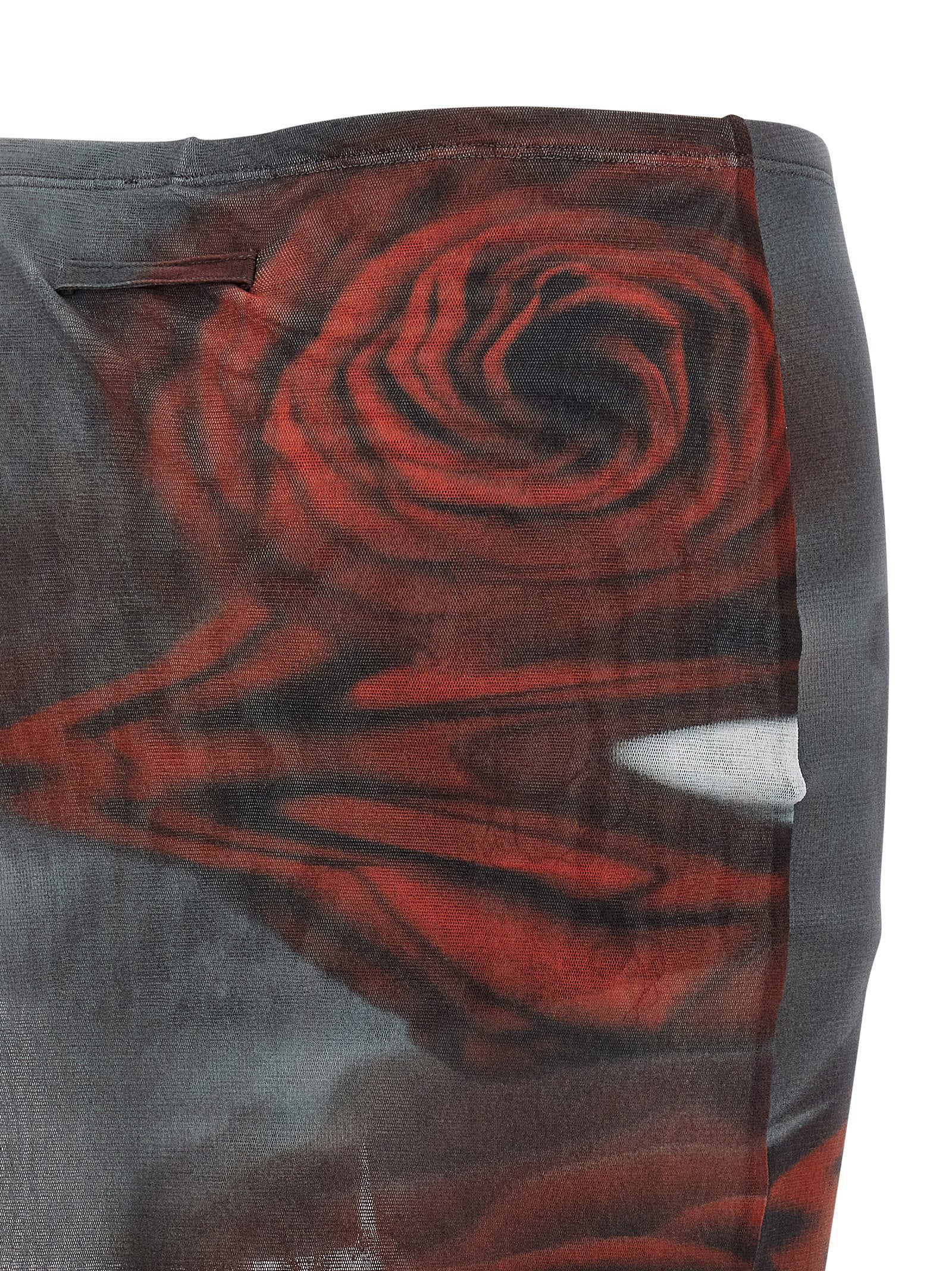 Jean Paul Gaultier Women's The Red Blurry Roses Skort