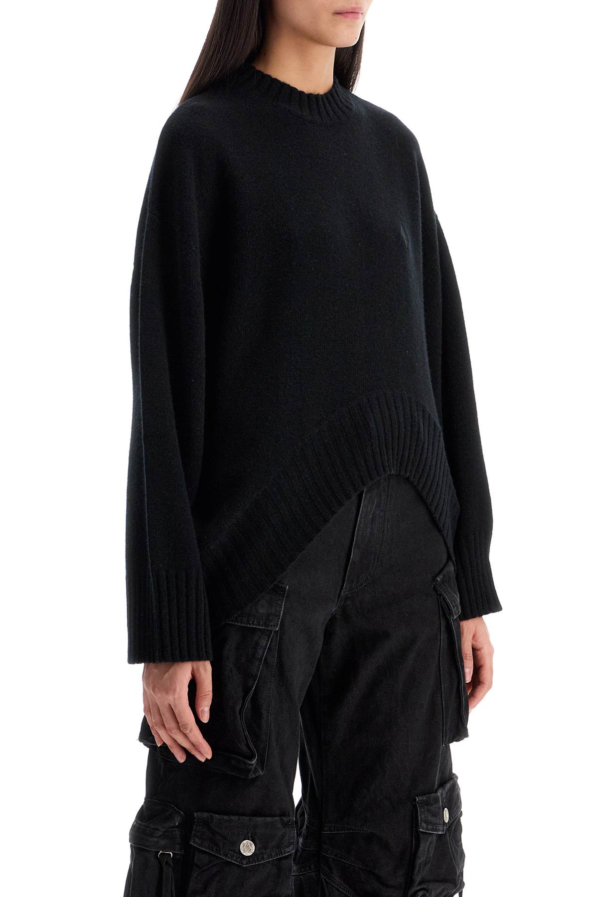 The Attico Women's Asymmetric Wool And Cashmere Pullover