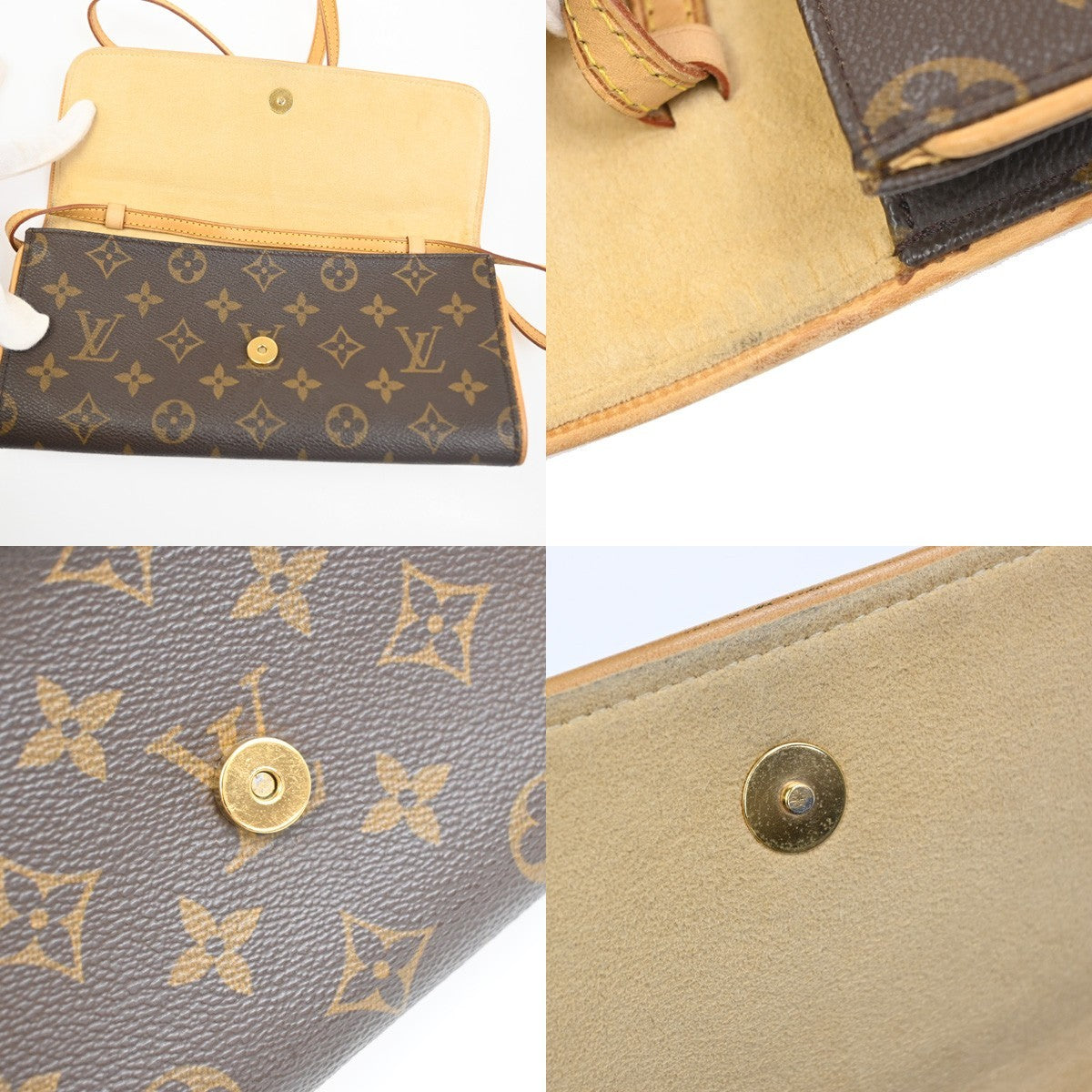 Louis Vuitton Twin Monogram Canvas Brown Canvas Clutche & Pouche Bag (Pre-Owned)