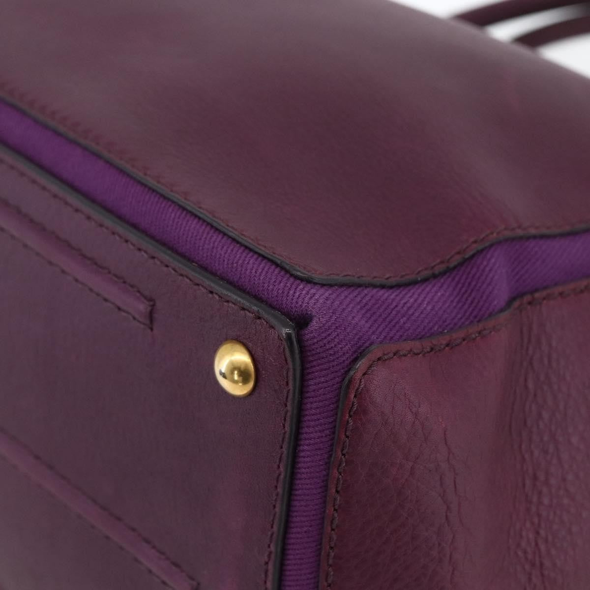 Saint Laurent Bicolor Muse Two Cabas Leather Purple Leather Tote Bag Bag (Pre-Owned)