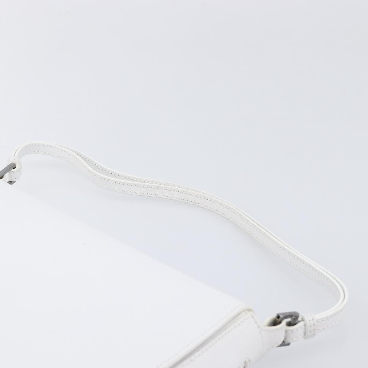 Gucci Shoulder Leather White Leather Shoulder Bag Bag (Pre-Owned)