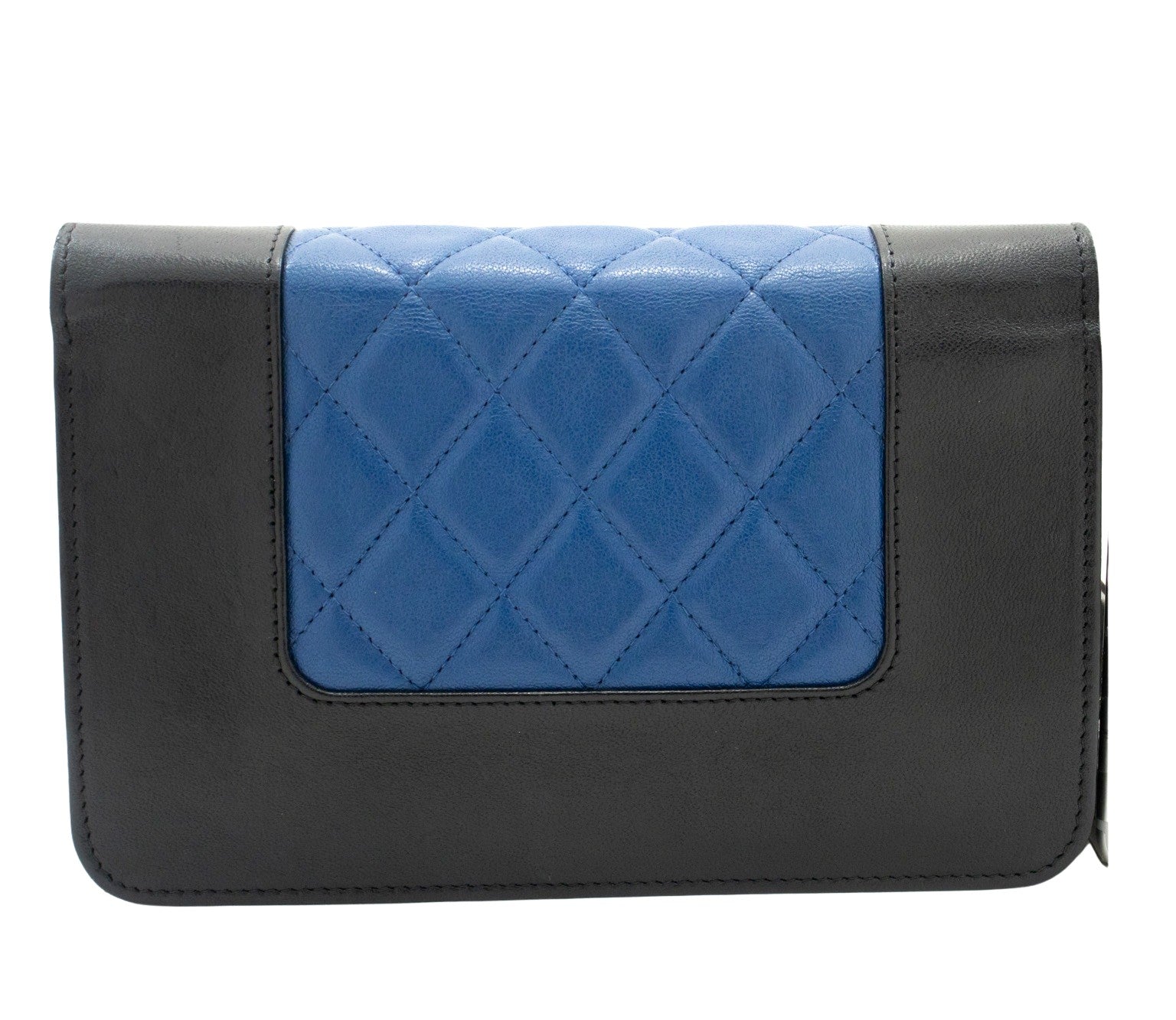 Chanel Wallet On Chain Blue Leather Wallet (Pre-Owned)