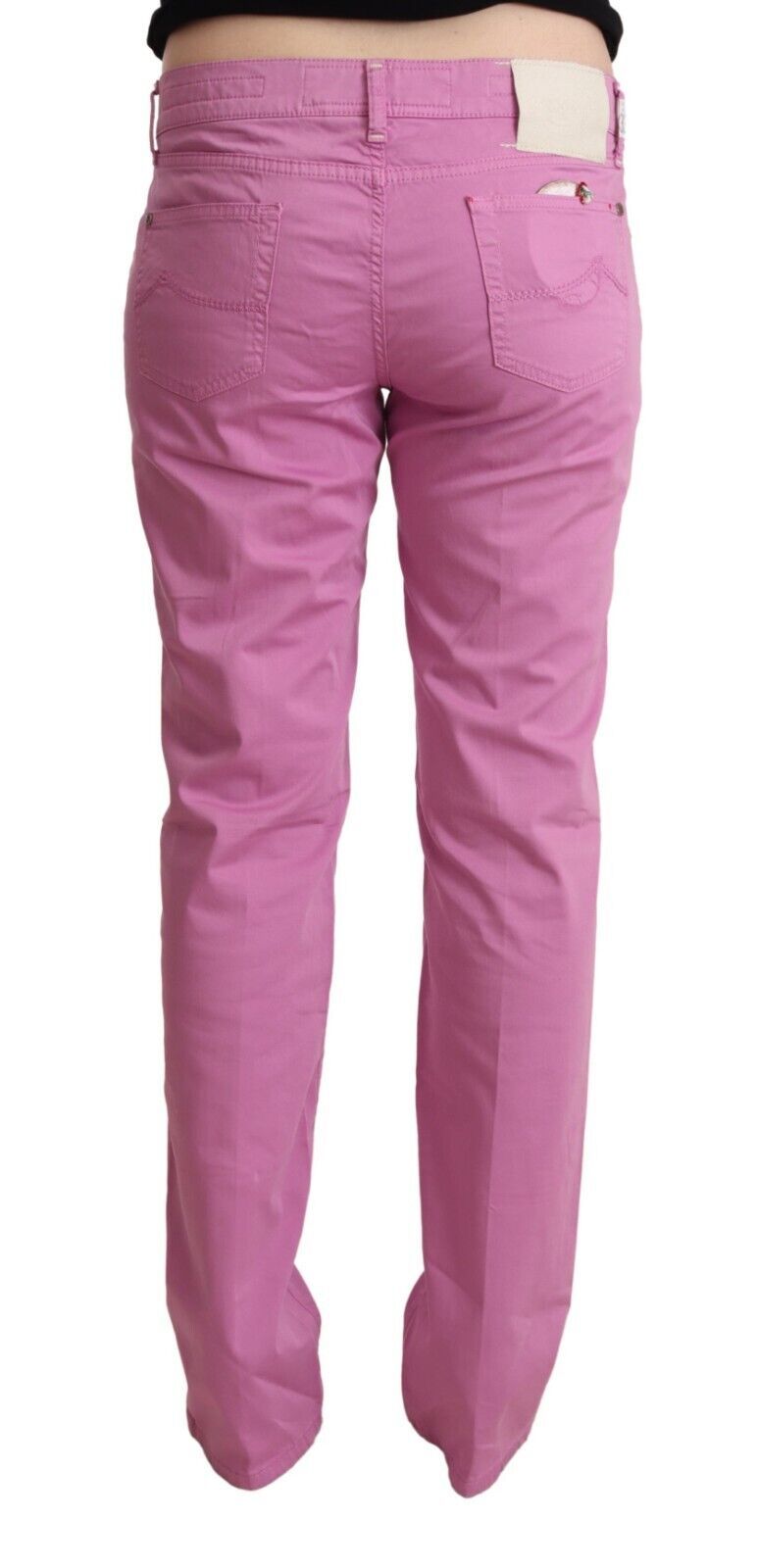 Jacob Cohen Pink Cotton Low Waist Denim Tapered Women's Jeans
