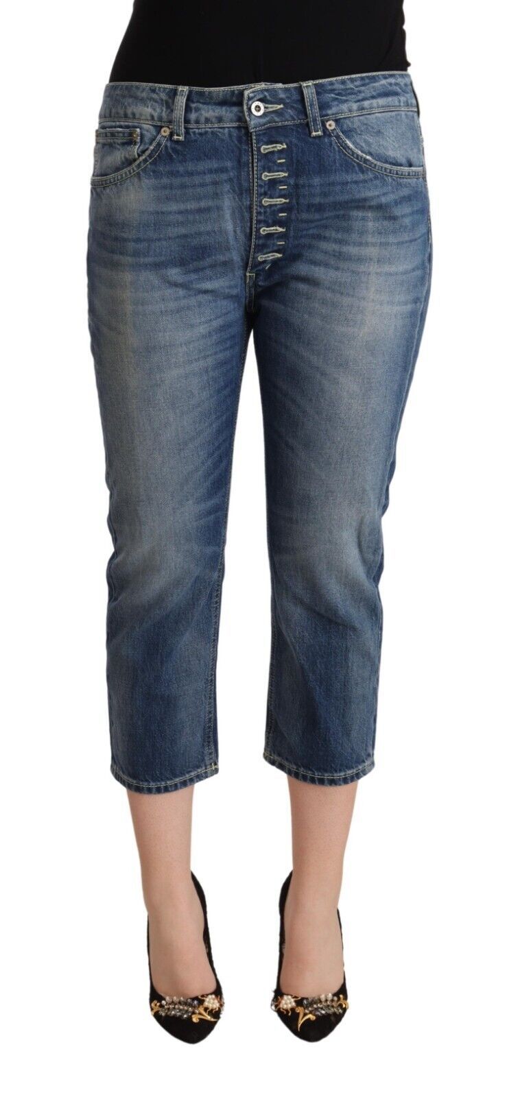 Dondup Elegant Mid-Waist Cotton Denim Women's Jeans